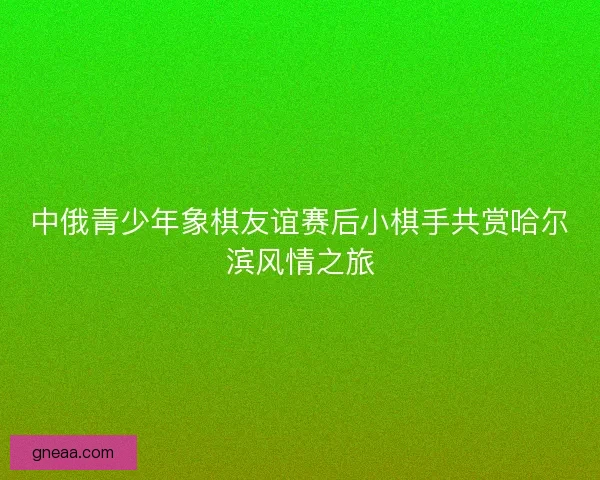 中俄青少年象棋友谊赛后小棋手共赏哈尔滨风情之旅